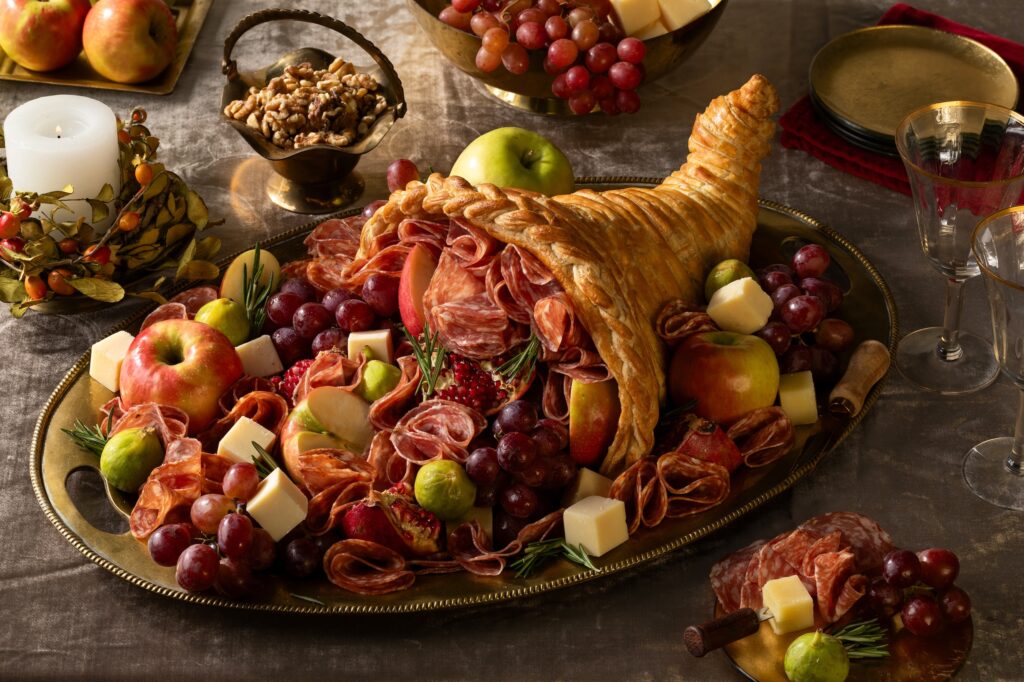 Puff Pastry Cornucopia with Salami